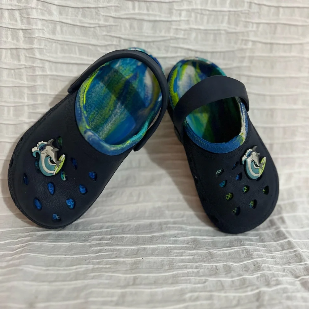 Camo and Shark Toddler Capelli Shoes - Size 10 Blue